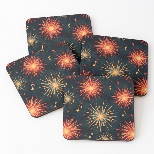 Item preview, Fireworks deep reds, rusty oranges, and murky greens designed and sold by BDLdesigns.