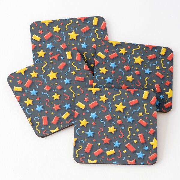 Item preview, Confetti shapes in primary red, yellow, and blue, designed and sold by BDLdesigns.