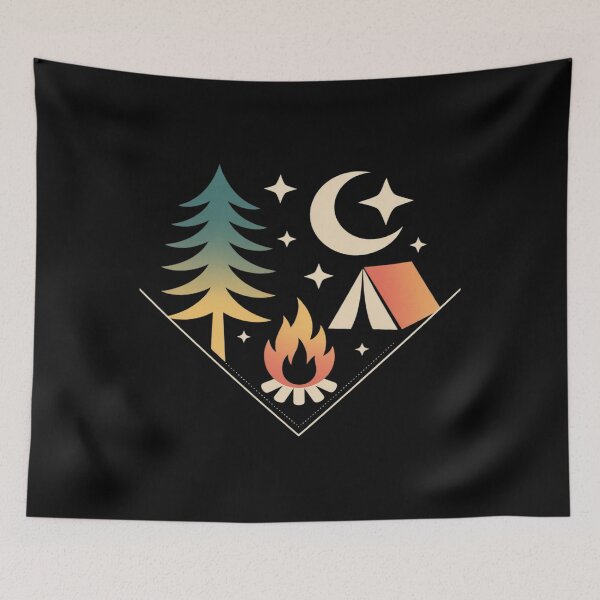 Item preview, Camping Heartbeat Line for Nature Lovers designed and sold by tabdejinti.