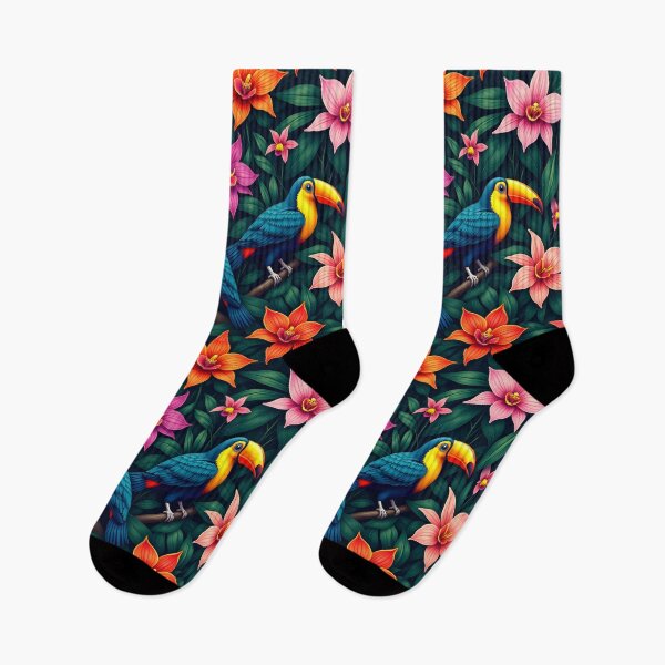 Item preview, Toucans  with a spectrum of blues, greens, and oranges designed and sold by BDLdesigns.
