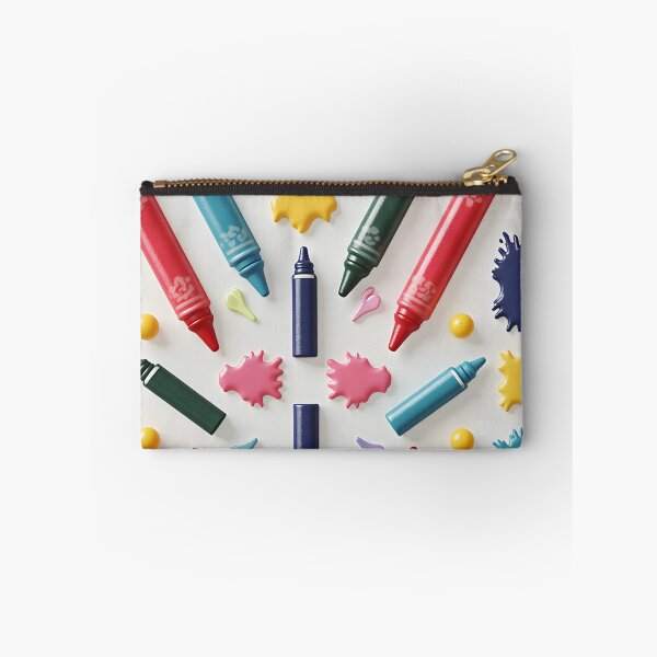 Item preview, Multicolored stylized crayons form a symmetrical, repeating motif designed and sold by BDLdesigns.