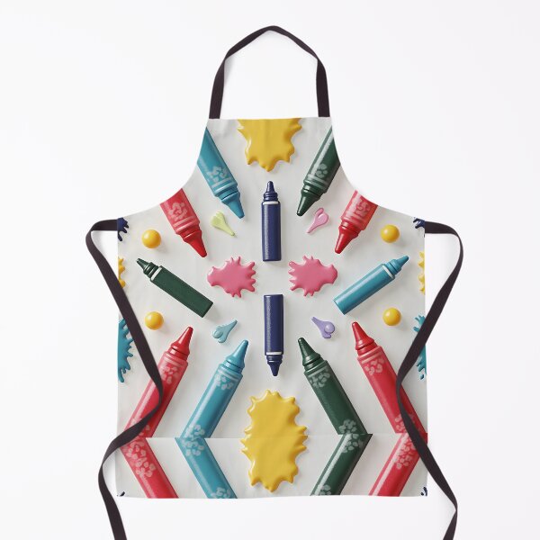 Item preview, Multicolored stylized crayons form a symmetrical, repeating motif designed and sold by BDLdesigns.