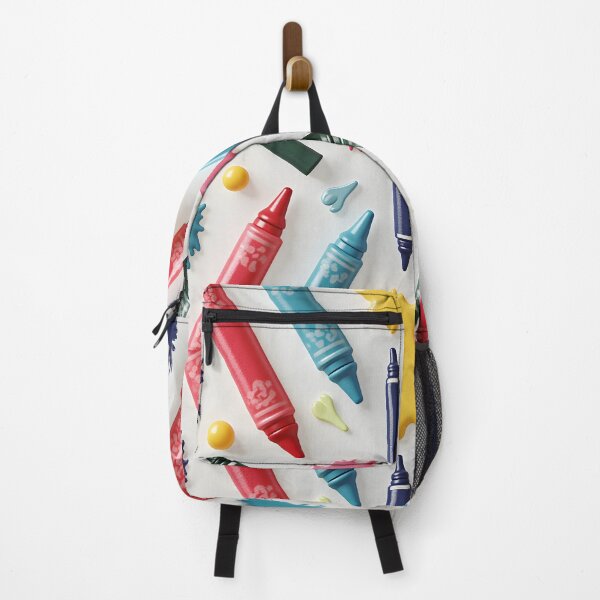 Item preview, Multicolored stylized crayons form a symmetrical, repeating motif designed and sold by BDLdesigns.