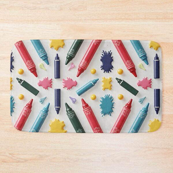 Item preview, Multicolored stylized crayons form a symmetrical, repeating motif designed and sold by BDLdesigns.