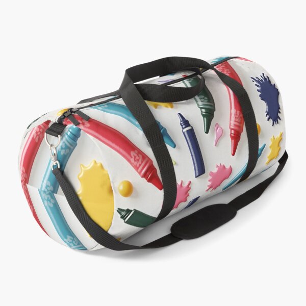 Item preview, Multicolored stylized crayons form a symmetrical, repeating motif designed and sold by BDLdesigns.