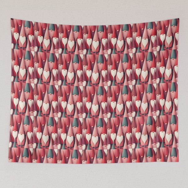Item preview, Nordic Christmas Choir Gnomes Mid-Century Modern Vibes designed and sold by taiche.