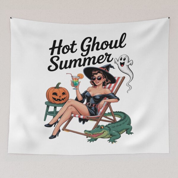 Item preview, Hot Ghoul Summer Spooky Boo Beach Halloween Summerween designed and sold by JenniferRudol.