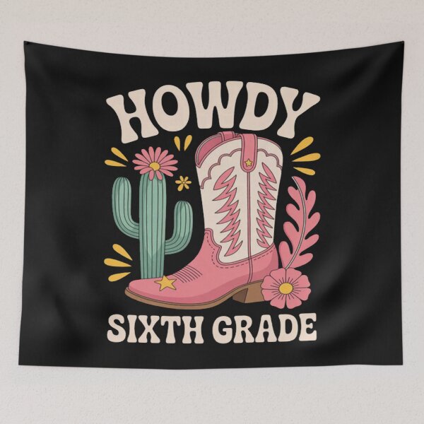 Item preview, Howdy Sixth Grade Back To School Teacher Western Cowgirls designed and sold by JenniferRudol.
