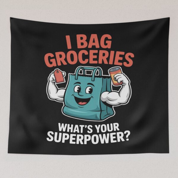 Item preview, I Bag Groceries Whats Your Superpower Funny Grocery designed and sold by StacyAntunez6.