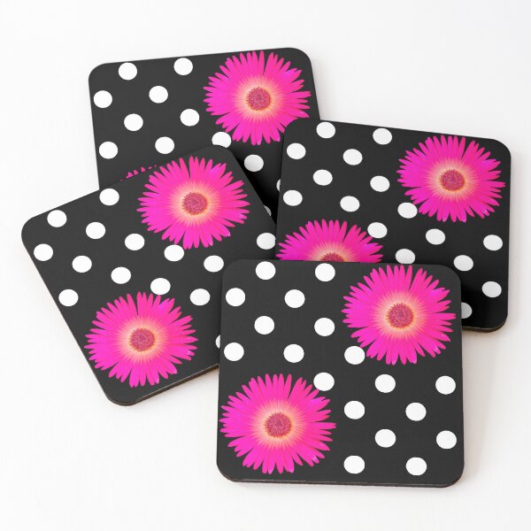 Item preview, Happy Playful Retro Polka Dot Pink Daisy Charm Shapes Mania designed and sold by Shapes-Mania.
