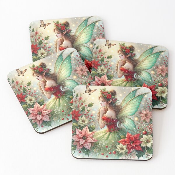 Item preview, Seraphina, the Poinsettia Whisperer designed and sold by Dream Bloom Gallery.
