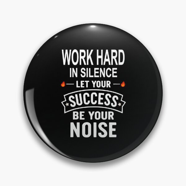Item preview, Motivational Quote Design Work Hard in Silence, Let Your Success Be Your Noise with Flames and Banner Elements designed and sold by AtonuHaque.
