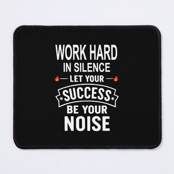 Item preview, Motivational Quote Design Work Hard in Silence, Let Your Success Be Your Noise with Flames and Banner Elements designed and sold by AtonuHaque.