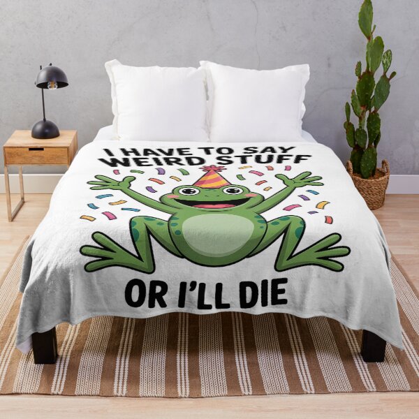 Item preview, Funny Frog Meme I Have To Say Weird Stuff Or Die designed and sold by JuliusaMenzelo.