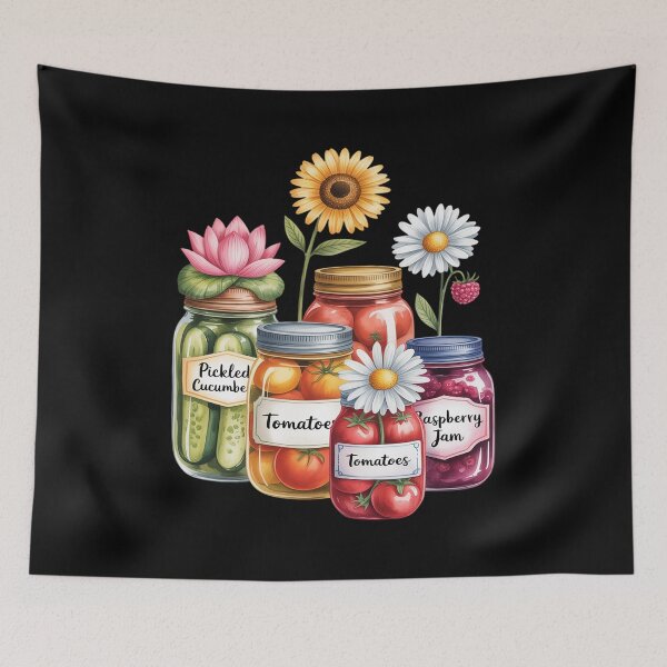 Item preview, Canning Season Floral Jars designed and sold by ticlitule.