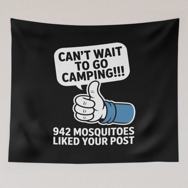 Item preview, Can't Wait Go Camping Mosquitoes Funny Camper designed and sold by ticlitule.
