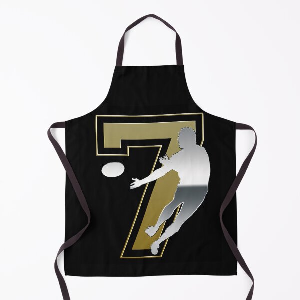 Item preview, Rugby Sevens Player Passing Ball Gold Black Art designed and sold by Snap2Art.