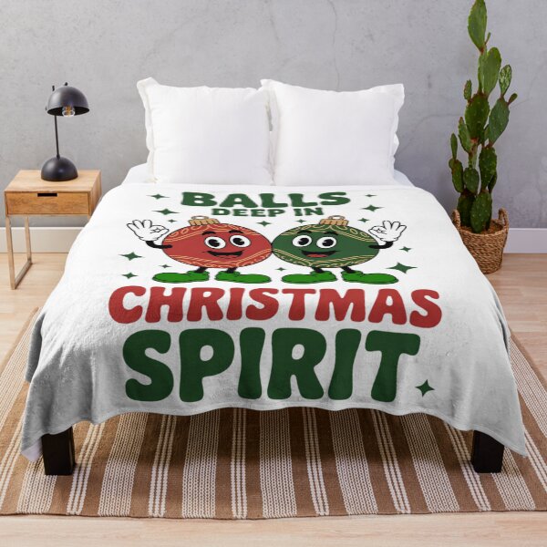 Item preview, Balls Deep in Christmas Cute Festive designed and sold by PunkNation-Arts.