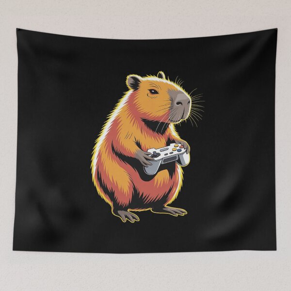 Item preview, Capybara Gaming - Gamer Capybara designed and sold by ticlitule.