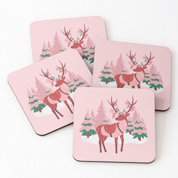 Item preview, A reindeer with a floral preppy Christmas - High-Detail Holiday Art designed and sold by Cookiezoo.