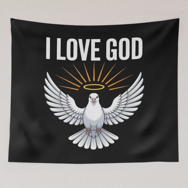 Item preview, I Love God Dove Symbol Spiritual Faith Message designed and sold by ChristopherMil6.