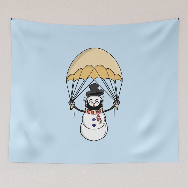 Item preview, Parachuting Snowman designed and sold by shopdiego.
