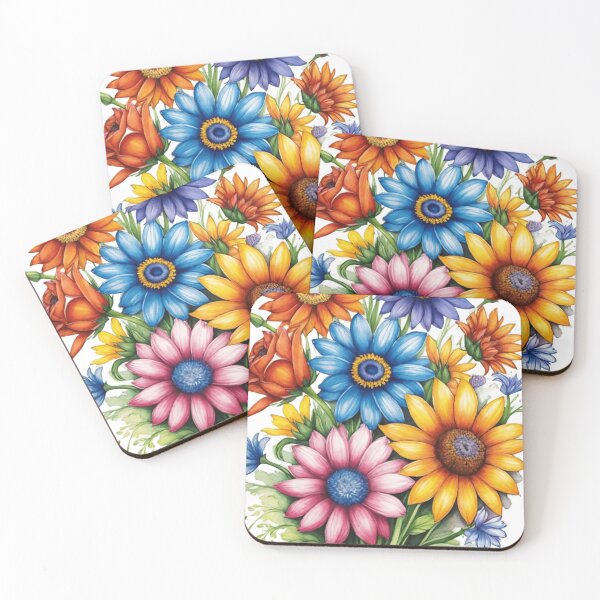 Item preview, Acuarela Floral Vibrante: Ramo de Flores de Campo con Efecto Goteo designed and sold by norachiang.