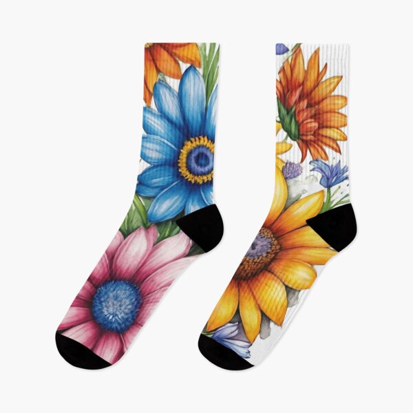 Item preview, Acuarela Floral Vibrante: Ramo de Flores de Campo con Efecto Goteo designed and sold by norachiang.