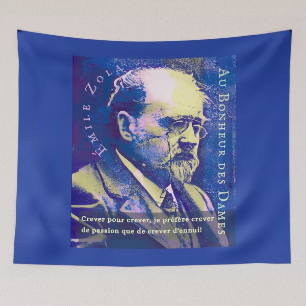 Item preview, Émile Zola quote: Crever pour crever, je préfère crever de passion que de crever d'ennui! designed and sold by artbleed.