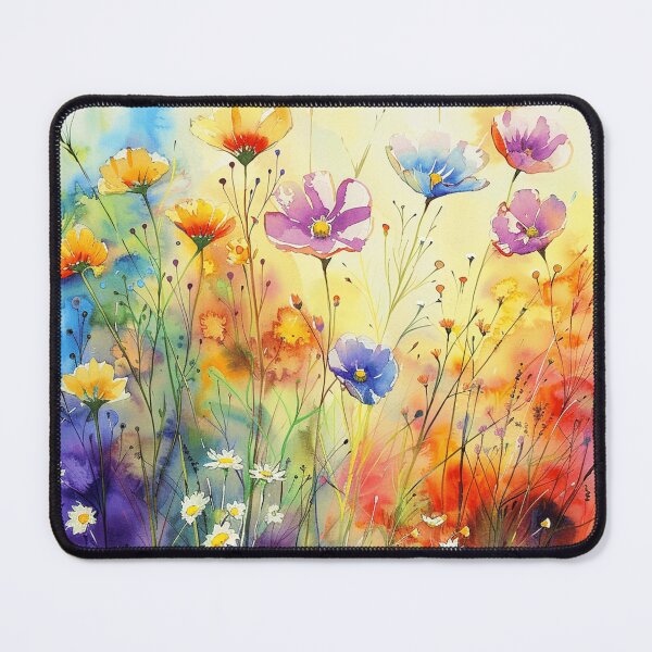 Item preview, Relaxing Watercolor Wash Wildflowers Casually Elegant Aesthetic Painting designed and sold by DEC02.