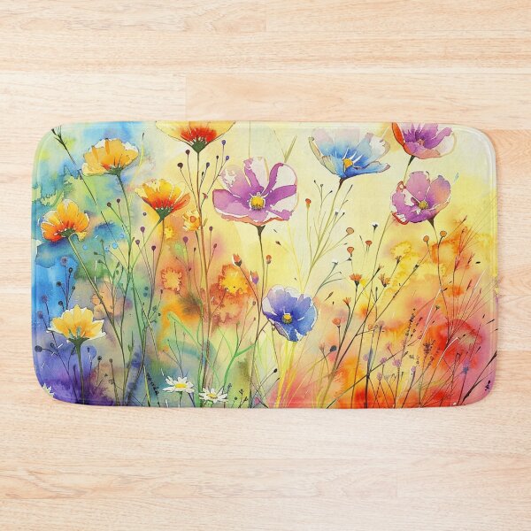 Artikelvorschau, Entspannende Aquarellmalerei mit Wildblumen – lässig-elegante Ästhetik entworfen und verkauft von DEC02.