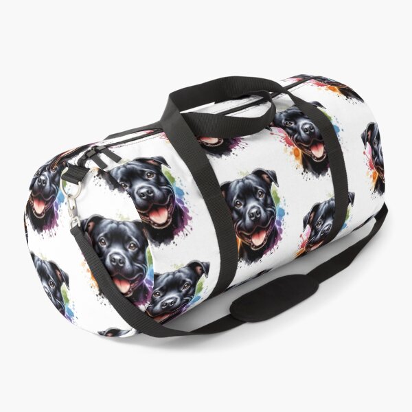 Item preview, Watercolor Black American Staffordshire Terrier designed and sold by TheAnimalZ00.