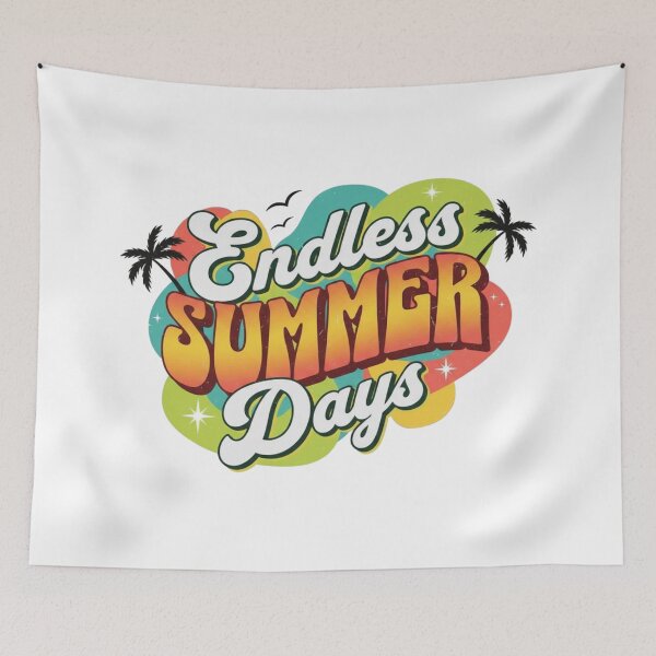 Item preview, Endless Summer Days Retro Vintage Summer Beach Palm Sun Trip Happy designed and sold by DibuHumor.