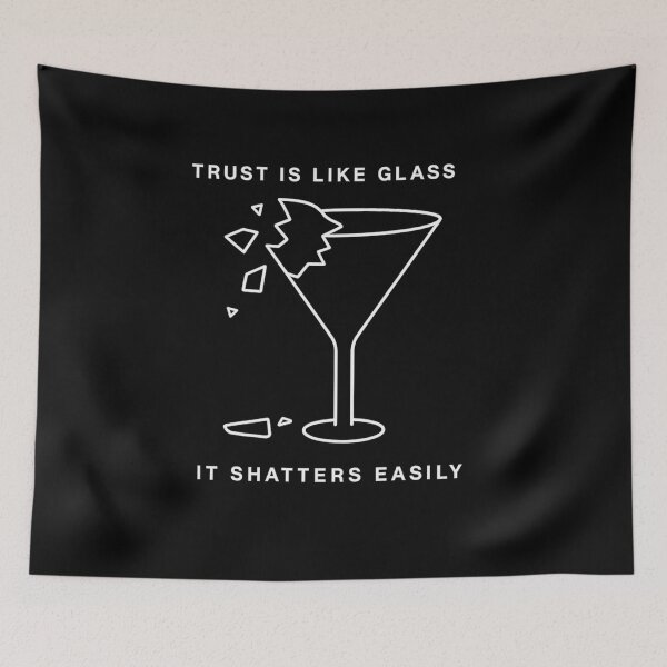 Item preview, Trust Is Like Glass – Minimal Broken Glass Quote Design designed and sold by DailyDrivesct.