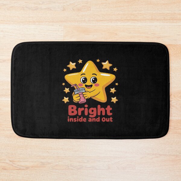 Item preview, cartoon star drinking from a cup with glowing sparkles designed and sold by BiellaSar.