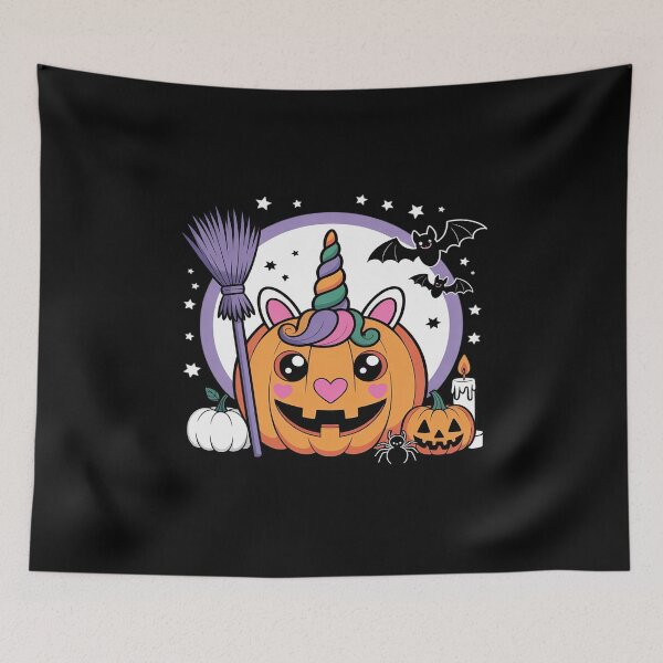 Item preview, Carved Pumpkin As Unicorn Face Halloween designed and sold by BiellaSar.