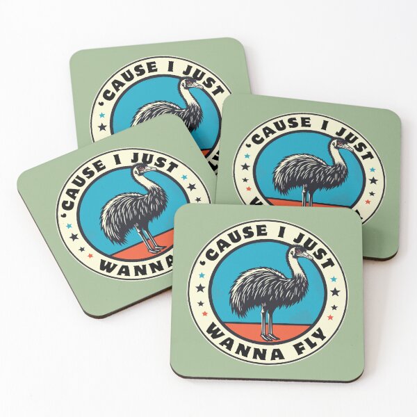 Item preview, Cause I Just Wanna Fly // Vintage Funny Emu Humor designed and sold by Scaryzz.