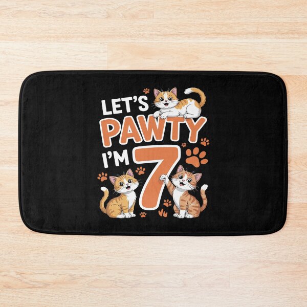 Item preview, Cat 7th Birthday Pawty Fur Vet Animal Rescuer Kitten Meow designed and sold by BiellaSar.