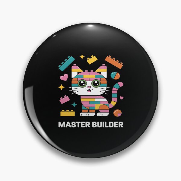 Item preview, Cat Brick Building Blocks Master Builder Cat Lover Kitten designed and sold by BiellaSar.