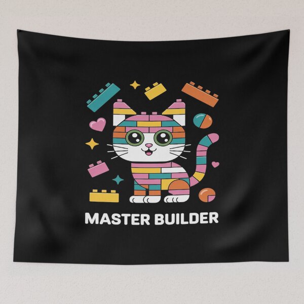 Item preview, Cat Brick Building Blocks Master Builder Cat Lover Kitten designed and sold by BiellaSar.