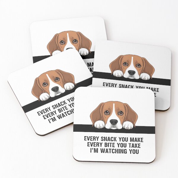 Item preview, Funny Beagle Dog Watching You – Cute Pet Meme Quote for Dog Lovers and Foodies designed and sold by MegzDesign.