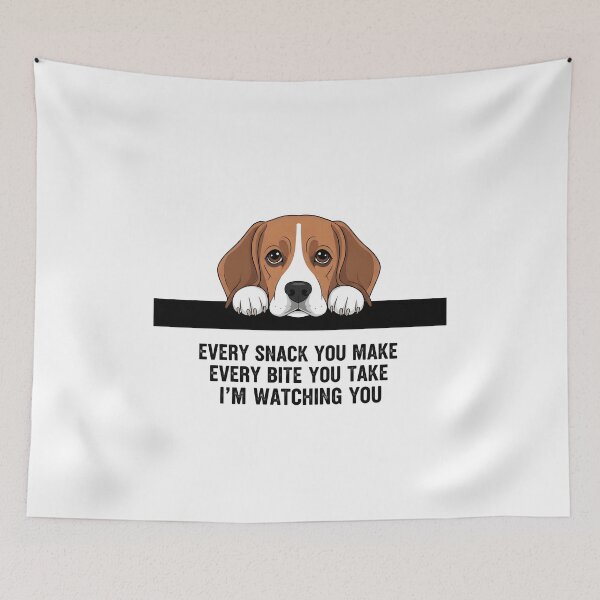 Item preview, Funny Beagle Dog Watching You – Cute Pet Meme Quote for Dog Lovers and Foodies designed and sold by MegzDesign.