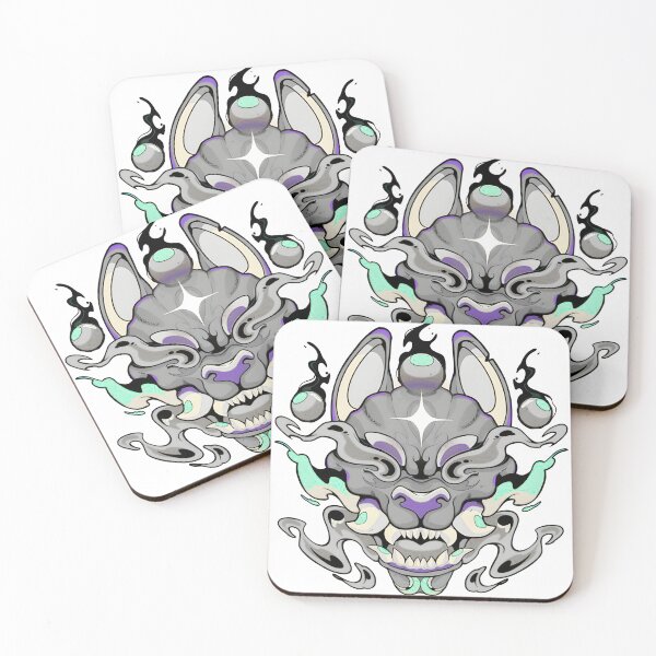Item preview, Neon Fox/Wolf Mask and Vaporwave designed and sold by Fiki Star.