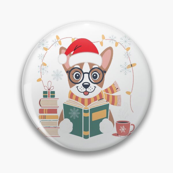 Item preview, Santa Dog Reading Books Christmas Holiday designed and sold by Brettgison.