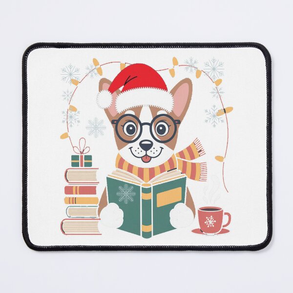 Item preview, Santa Dog Reading Books Christmas Holiday designed and sold by Brettgison.