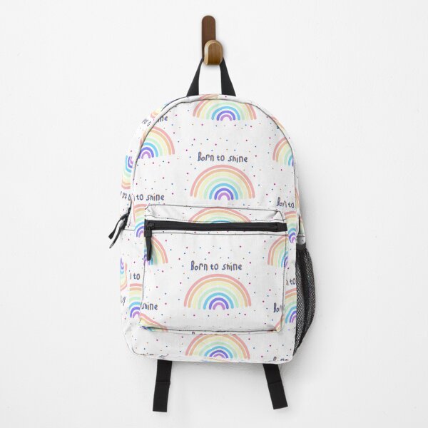 Item preview, Born To Shine Rainbow – Inspirational Colorful Quote Design designed and sold by Beautiful art store.