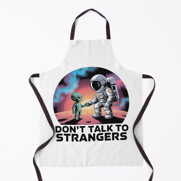 Item preview, Don't Talk to Strangers – Retro Alien Abduction Sci‑Fi Design designed and sold by graphic-genie.