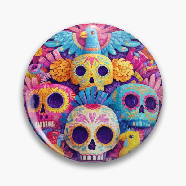 Item preview, Alebrije Spirits – Colorful Skulls for Day of the Dead designed and sold by TicoTuftCR.