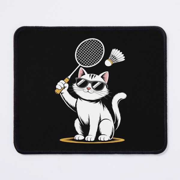 Item preview, Cat Playing Badminton Shuttlecock Player Lover Coach designed and sold by August4Laughs25.
