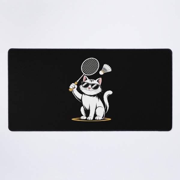 Item preview, Cat Playing Badminton Shuttlecock Player Lover Coach designed and sold by August4Laughs25.